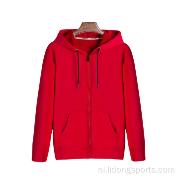 Unisex hoogwaardige herenpullover -rits omhoog hoodie